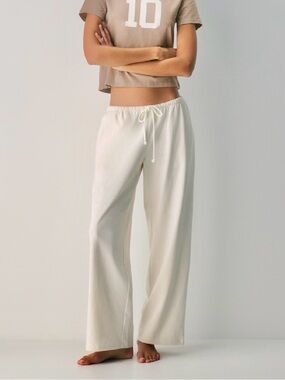 Aritzia TNA Mighty Cotton Charleston Lounge Pants with Draw String SZ.S